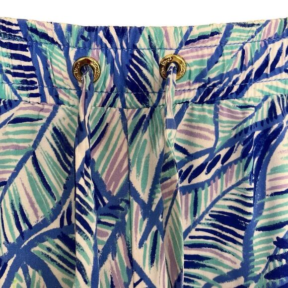 Lilly Pulitzer Katia Shorts Bennet Blue Lets Mango Engineered Lightweight Sz S - Picture 4 of 16